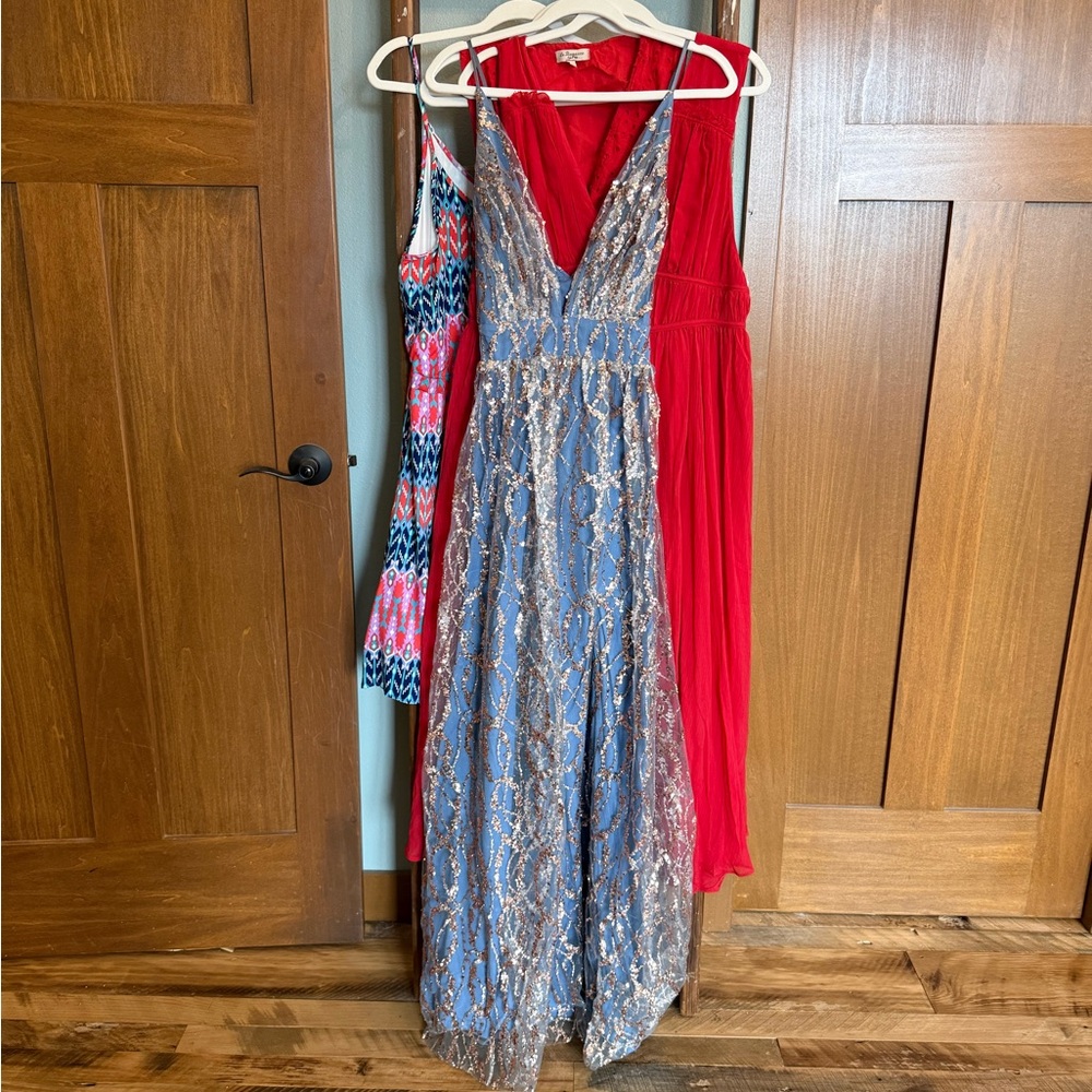 Sequin Overlay Blue Tulle Skirt - Baltic Born